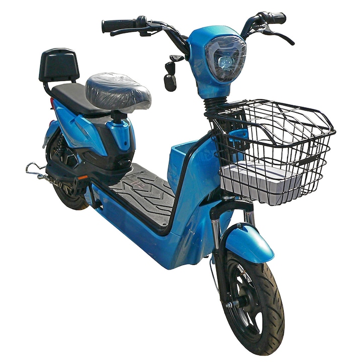 Електрически скутер TIGTAG MK, 350W, двуместен, 35 km/h, светлосин