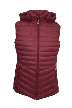 Vesta matlasata cu gluga dama, UNIVERS FASHION, culoare visiniu, marime M Vesta matlasata cu gluga dama, UNIVERS FASHION, culoare visiniu, marime M