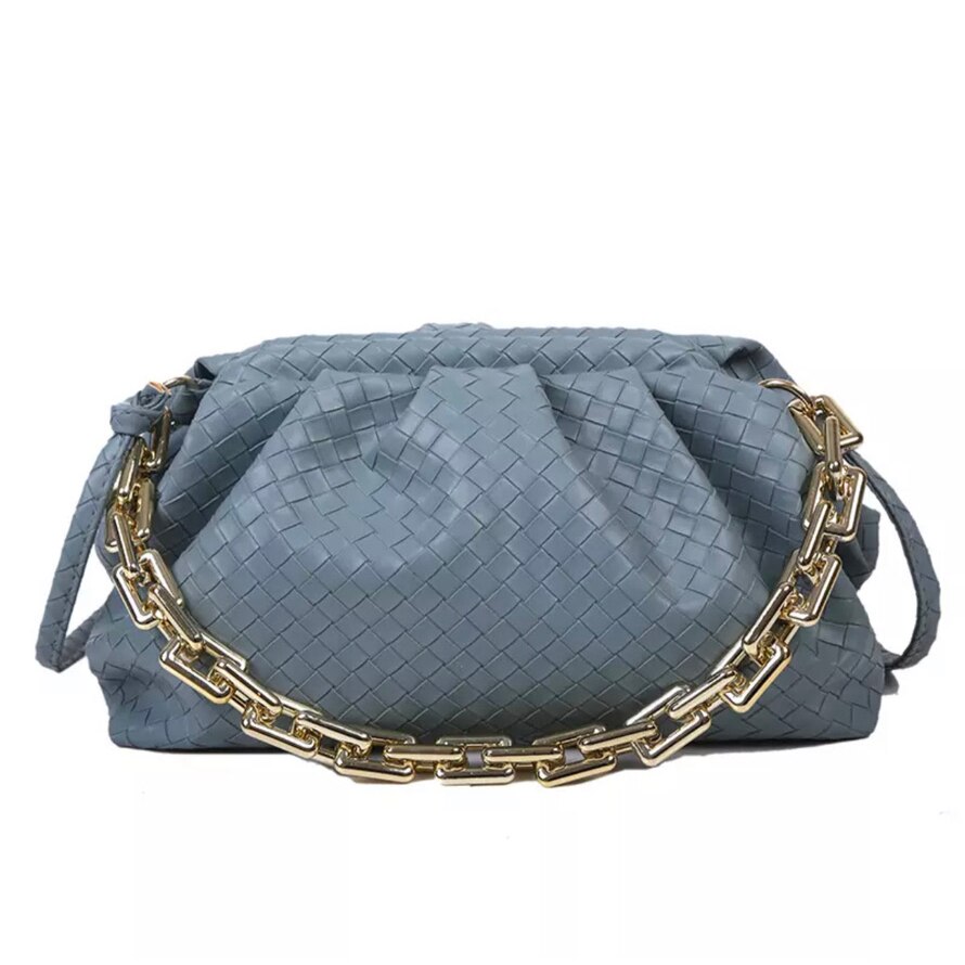 Geanta albastru deschis luxury eleganti piele moale ZG005