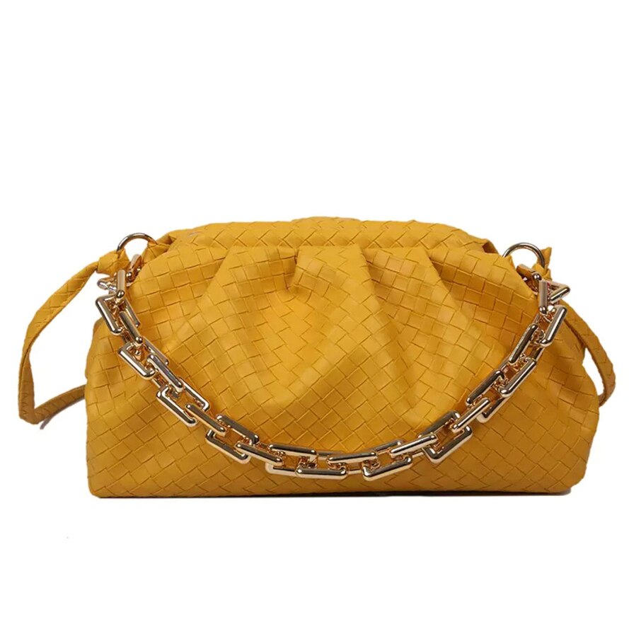 Geanta galben eleganti piele moale ZG005