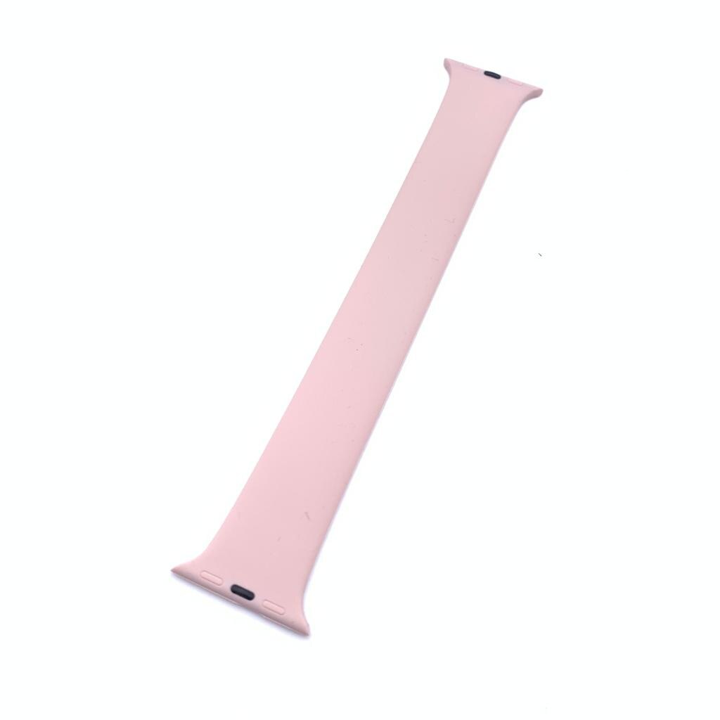 Curea Silicon Elastica Compatibila Apple Watch Seria 1, 2, 3, 4, 5, 6, SE, pentru 42/44mm Roz Pal