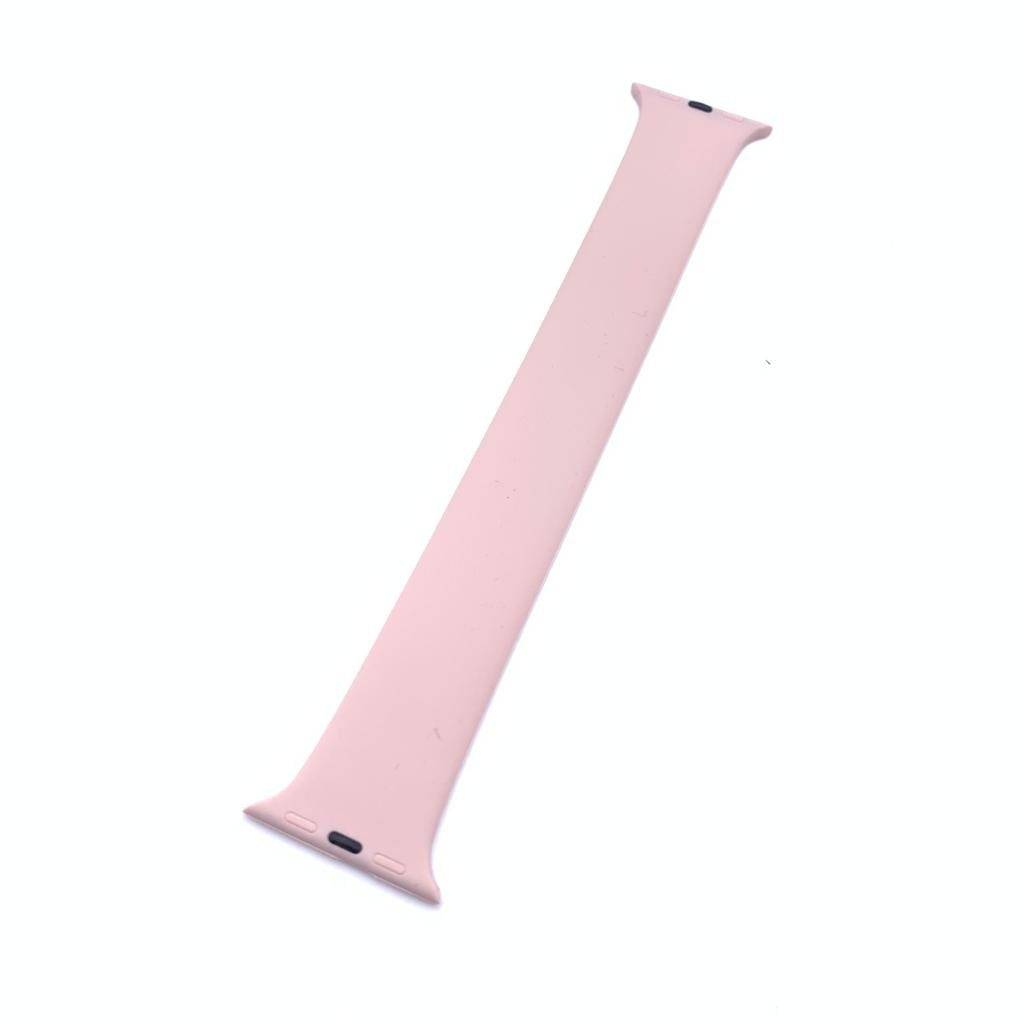 Curea Silicon Elastica Compatibila Apple Watch Seria 1, 2, 3, 4, 5, 6, SE, pentru 38/40mm Roz Pal