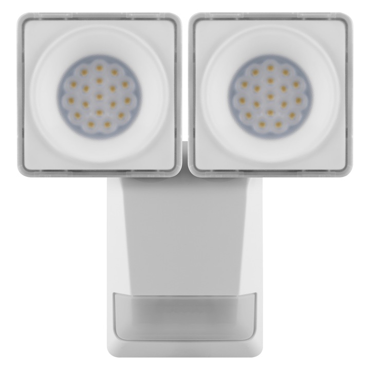 Kültéri fali lámpa Ledvance Endura Pro Spot Sensor, 8W, fényhőmérséklet 4000K, 1500lm, védettség IP 55, fény/mozgásérzékelő, polikarbonát, fehér