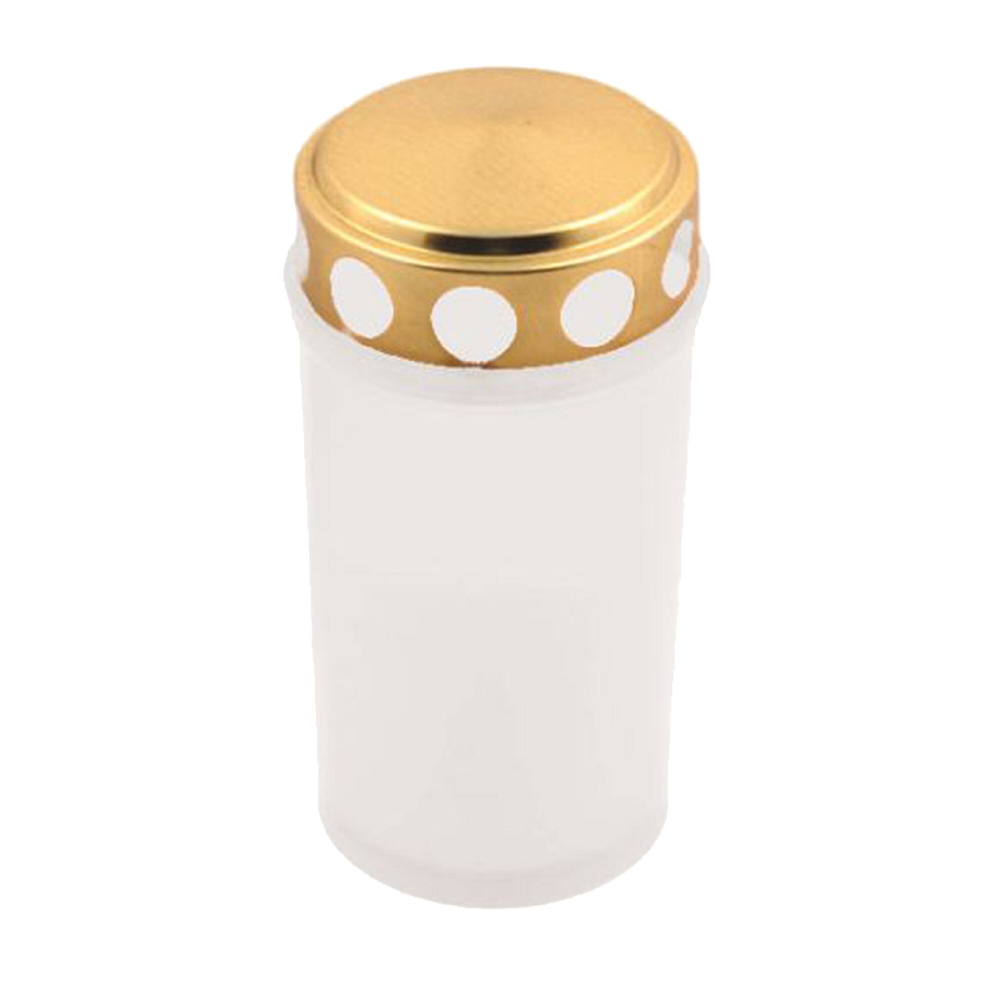 Candela TIP140 cu capac, recipient ALB, timp ardere 36h