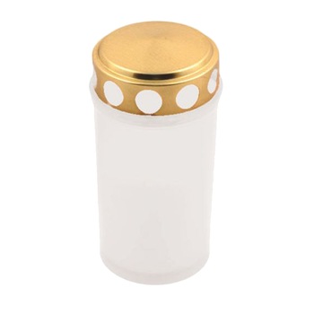 Candela TIP140 cu capac, recipient ALB, timp ardere 36h Candela TIP140 cu capac, recipient ALB, timp ardere 36h