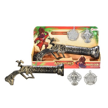 Set pistol pirat si medalii, Toi Toys, 3 accesorii Set pistol pirat si medalii, Toi Toys, 3 accesorii