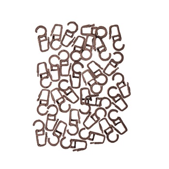 Set de 100 carlige mari , culoare Maro inchis, pentru inele din metal sau plastic Set de 100 carlige mari , culoare Maro inchis, pentru inele din metal sau plastic