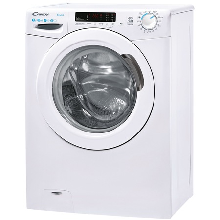 Masina de spalat rufe Candy Smart CS4 1072/1-S, SLIM, 7 kg, 1000 rpm, Clasa D, Easy Iron, Kg Detector, Alb
