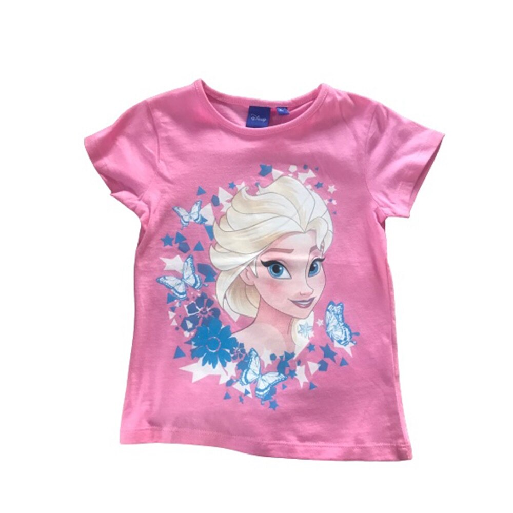 Tricou copii, Frozen, roz, 100% bumbac