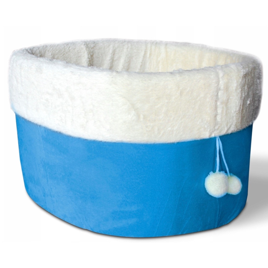 Culcus captusit pentru caini si pisici 40cm marimea S, culoarea albastru