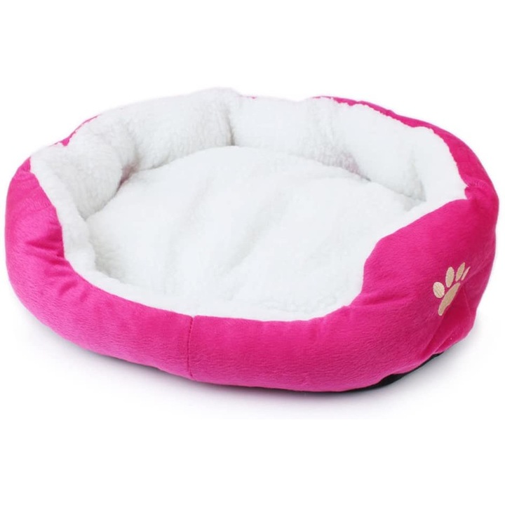 Párnázott kutya- és macskafekhely 60 cm-es XL méretben, rózsaszín színben