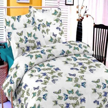 Lenjerie de pat dublu, 4 piese, bumbac 100%, DELUXE Pucioasa, Filly Blue Lenjerie de pat dublu, 4 piese, bumbac 100%, DELUXE Pucioasa, Filly Blue