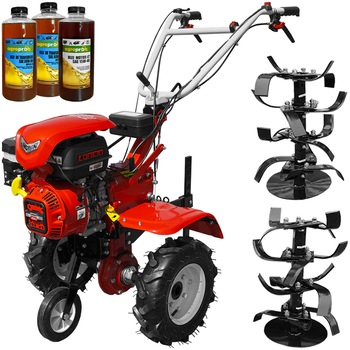 Motocultor Loncin LC 1200, motor 8 cp, latime lucru 115 cm, 2+1 viteze, freze, capota cu far, roti cauciuc, 3l ulei AgroPro Motocultor Loncin LC 1200, motor 8 cp, latime lucru 115 cm, 2+1 viteze, freze, capota cu far, roti cauciuc, 3l ulei AgroPro