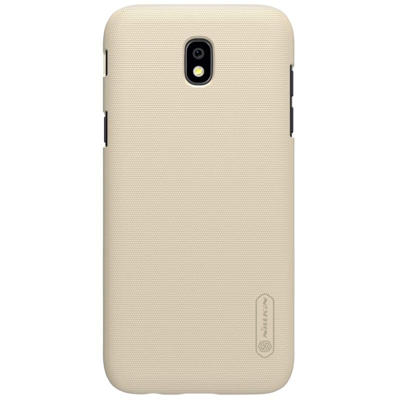 Husa pentru Samsung J7 2017 (J730) - plastic slim, mat, texturat, flexibil, protectie spate, Nillkin Frosted iShield, Aurie