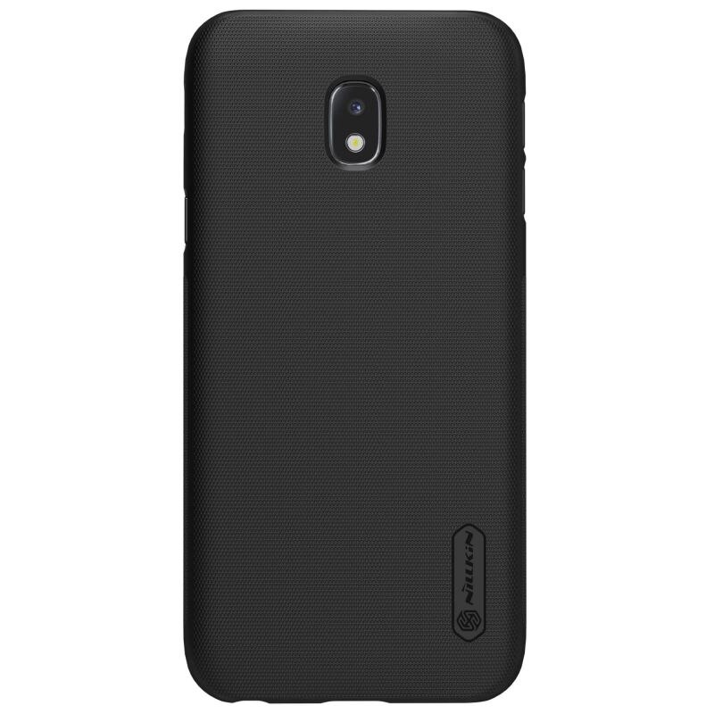 Husa pentru Samsung J3 2017 (J330) - plastic slim, mat, texturat, flexibil, protectie spate, Nillkin Frosted iShield, Neagra
