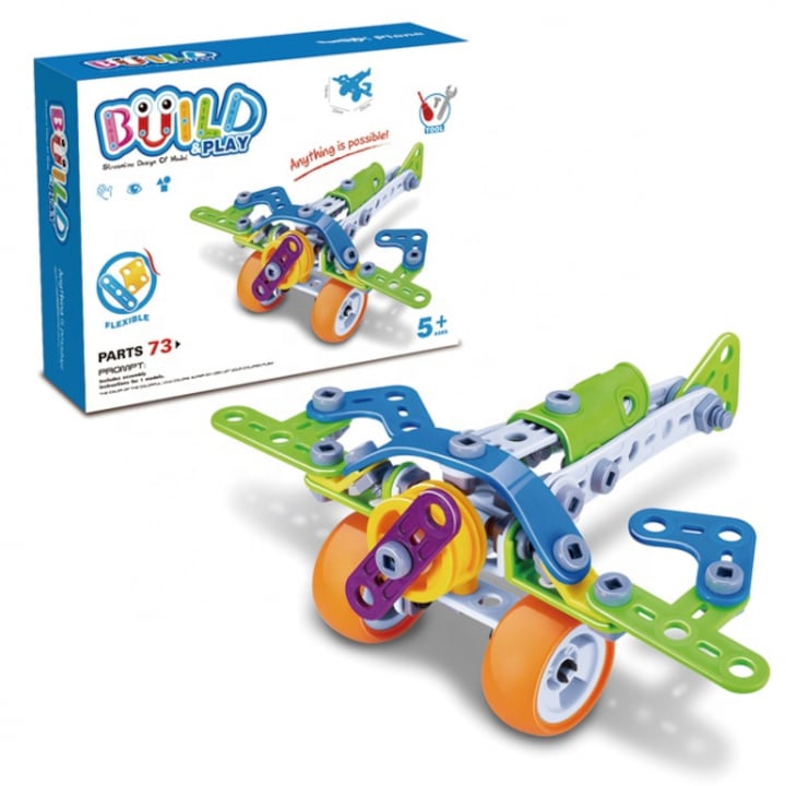 Construieste Avionul- Set de 73 piese