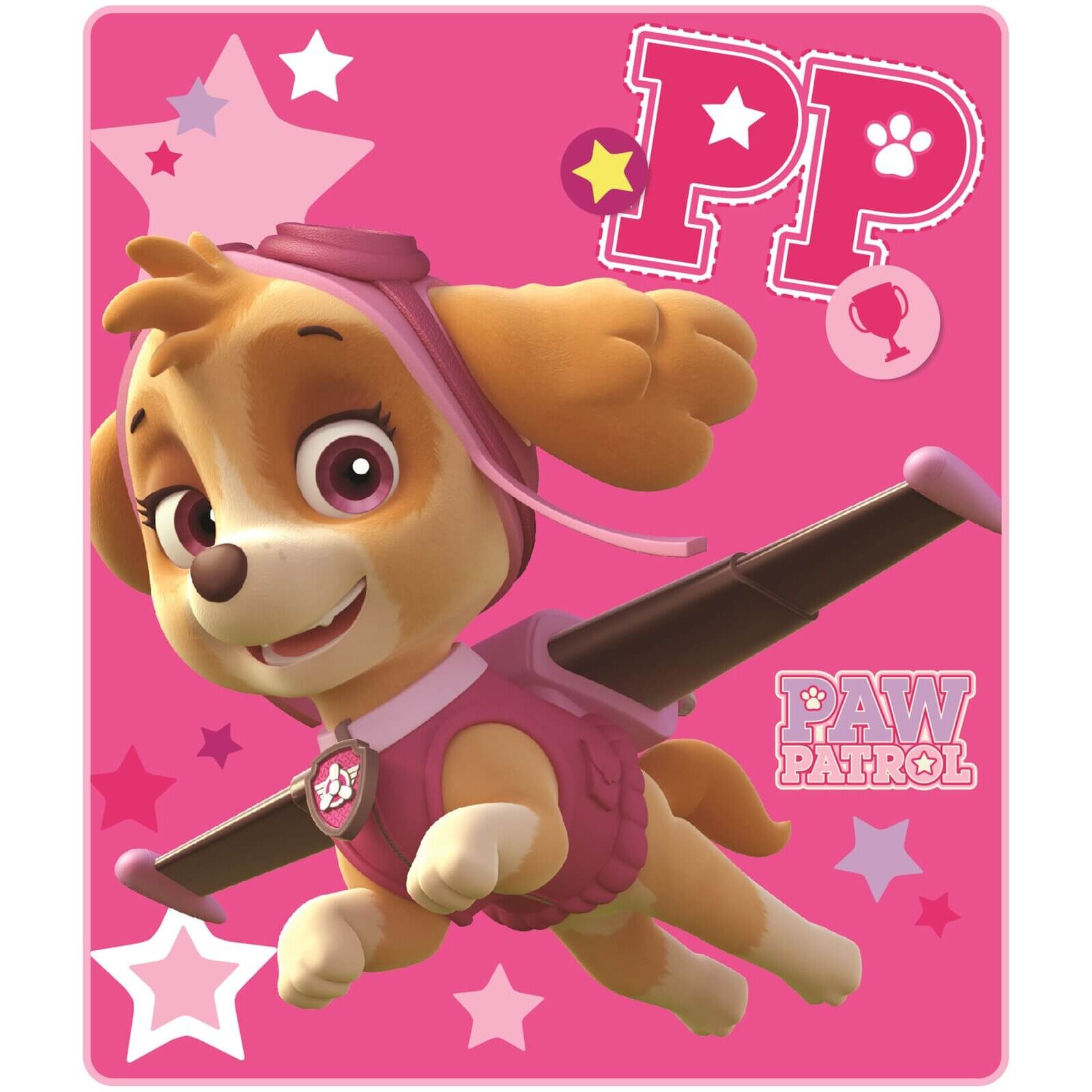 Patura polar Paw Patrol Skye 120x140 cm, roz Roz 120x140 cm