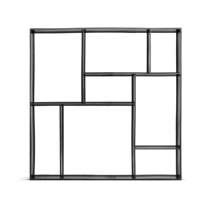 Cofraj material plastic pentru placi paviment , 50 x 50 x 4,5 cm, Material plastic, Culoare Negru