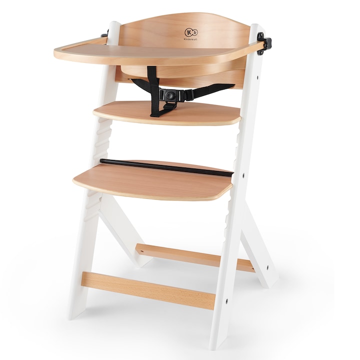 Scaun de masa Kinderkraft Enock, Alb/Natur