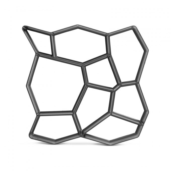 Cofraj material plastic pentru placi paviment, 50 x 50 x 4,5 cm, Material plastic, Culoare Negru