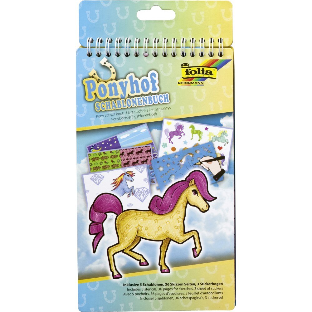 Set desen cu sabloane Ponyhof Folia