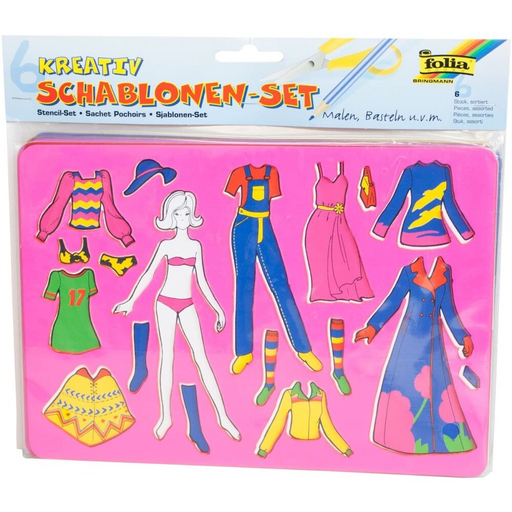 Sabloane creative World Experience, set 6 bucati, Folia