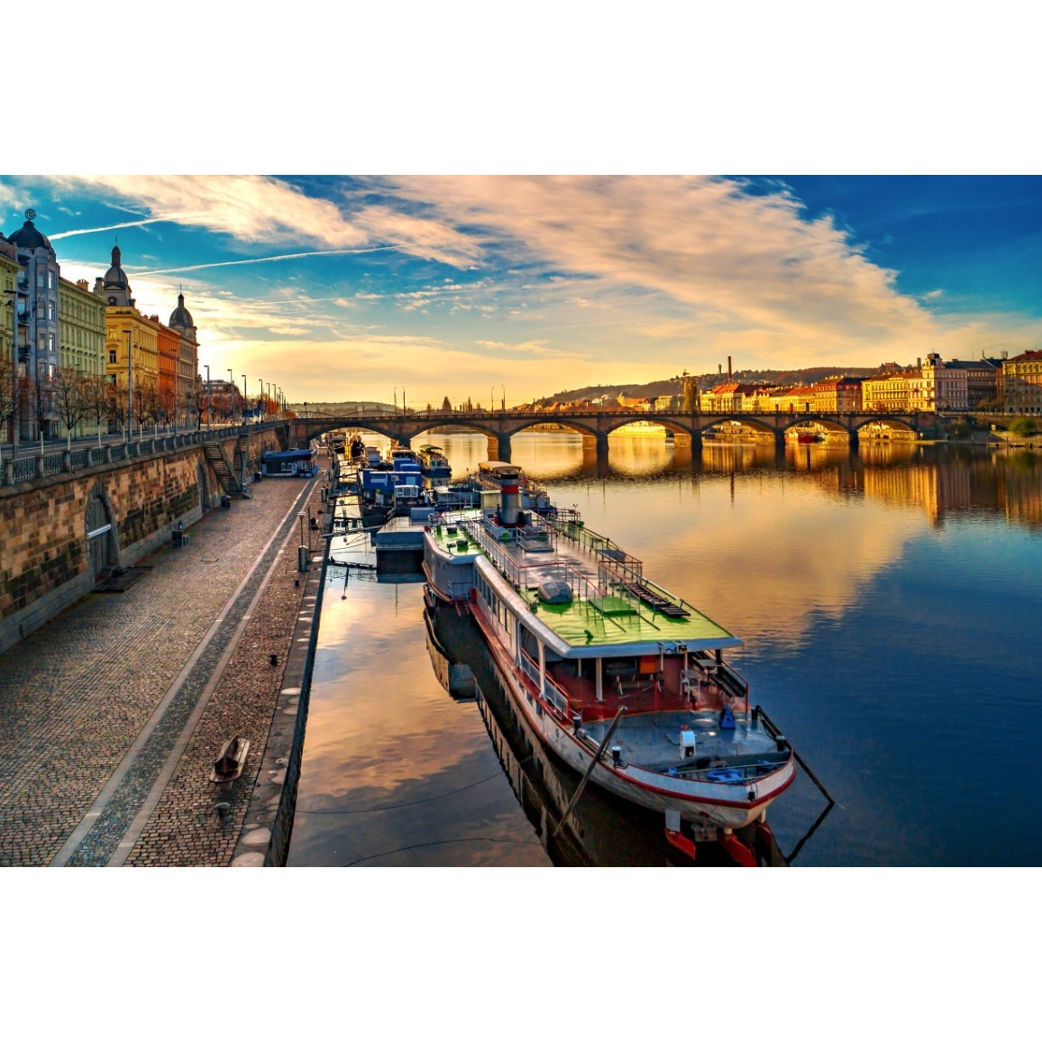 Tablou canvas Pod peste Vltava Praga, 90 x 60 cm