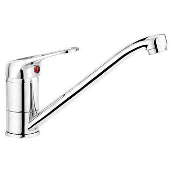 Baterie bucatarie Neo Lobo, monocomanda, cu aerator, cartus ceramic, Crom