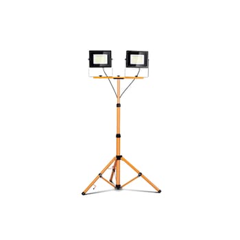 Trepied reglabil pentru lampa sau proiector, Optonica Tripod, metal, galben cu 2 Proiector cu LED SMD exterior 10W - lumina naturala Trepied reglabil pentru lampa sau proiector, Optonica Tripod, metal, galben cu 2 Proiector cu LED SMD exterior 10W - lumina naturala