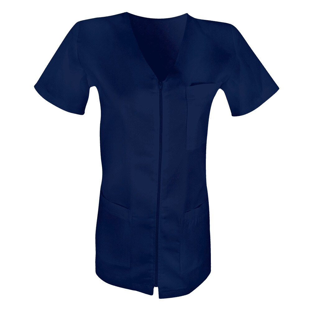 Halat Medical de Dama cu Fermoar, Bleumarin, XXL