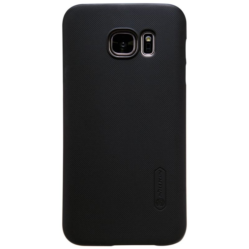 Husa pentru Samsung S7 - plastic slim, mat, texturat, flexibil, protectie spate, Nillkin Frosted iShield, Neagra