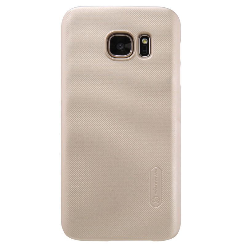 Husa pentru Samsung S7 - plastic slim, mat, texturat, flexibil, protectie spate, Nillkin Frosted iShield, Aurie
