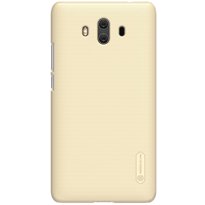 Husa pentru Huawei Mate 10 - plastic slim, mat, texturat, flexibil, protectie spate, Nillkin Frosted iShield, Aurie