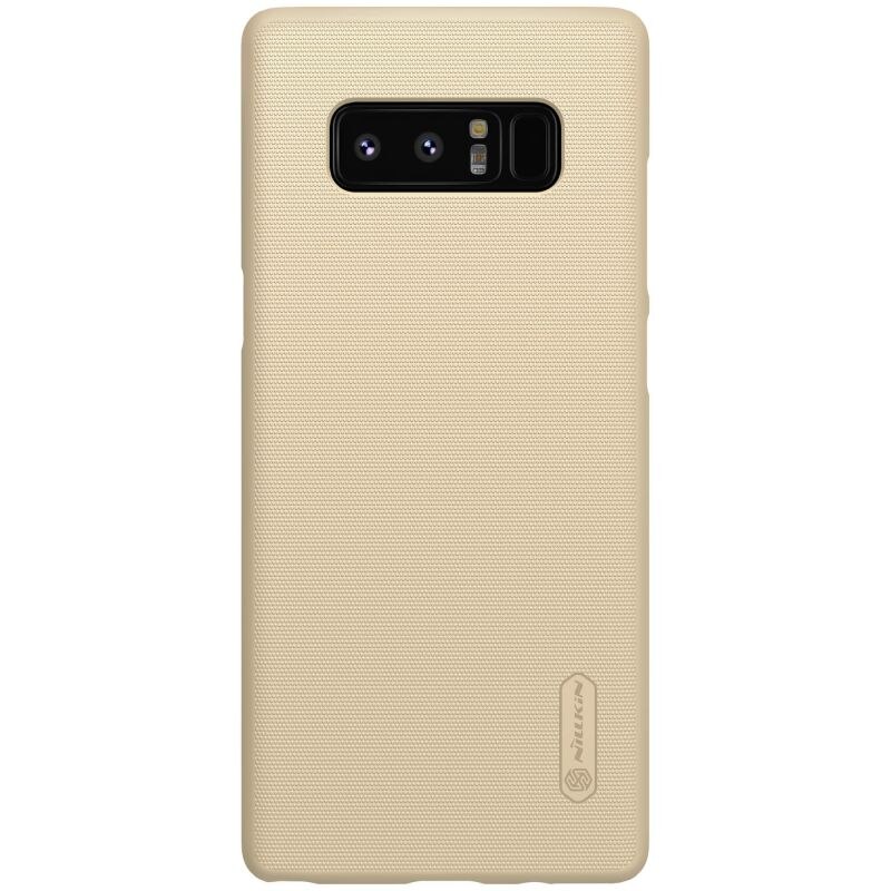 Husa pentru Samsung Note 8 - plastic slim, mat, texturat, flexibil, protectie spate, Nillkin Frosted iShield, Aurie