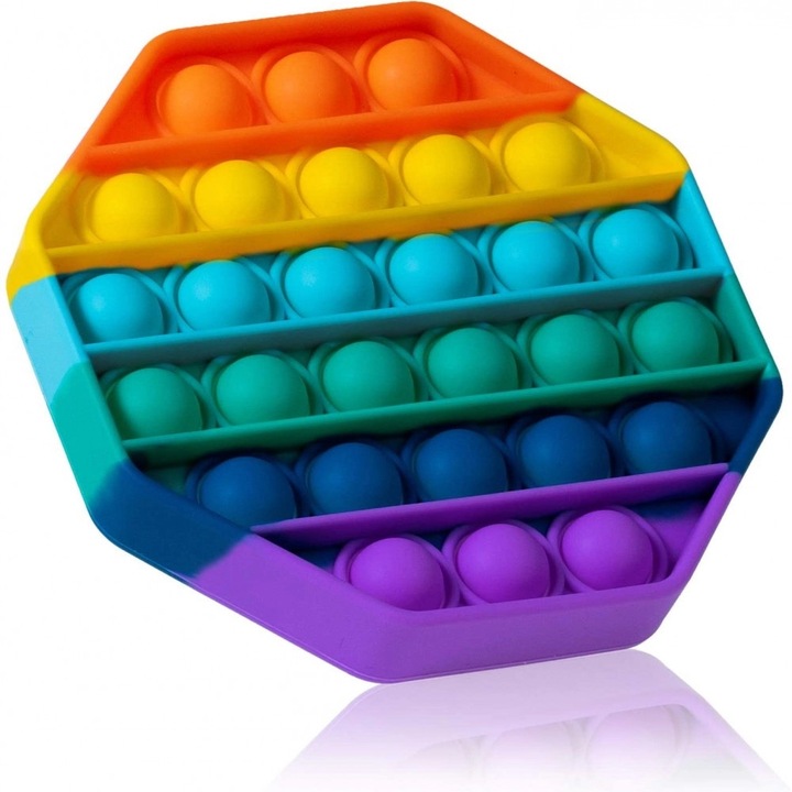 Szilikon játék Iskobob, Popit, Pop it, nyolcszög
