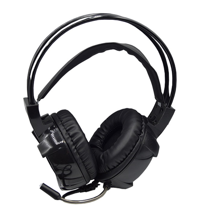 Casti gaming, Jedel, lumini, microfon ajustabil, model Tigru