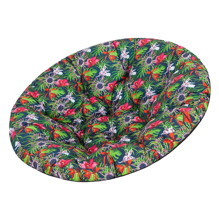 Perna pentru scaun de gradina, Ecolen, "Soa", Flori si frunze, 114x114x8 cm, Hobbydog