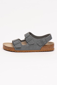 Birkenstock, Sandale regular fit de piele ecologica cu brant ergonomic Milano BS Birkenstock, Sandale regular fit de piele ecologica cu brant ergonomic Milano BS
