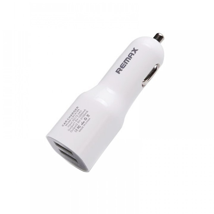 Remax autós töltő - Smart Hub, 2 USB port, 2.1A, fehér (RCC201)