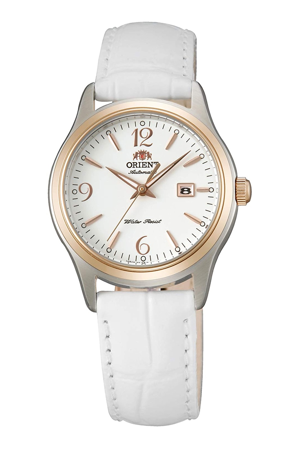 ORIENT, Ceas automatic cu o curea de piele, Alb