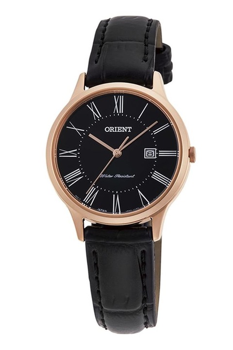 ORIENT, Ceas cu o curea de piele, Negru