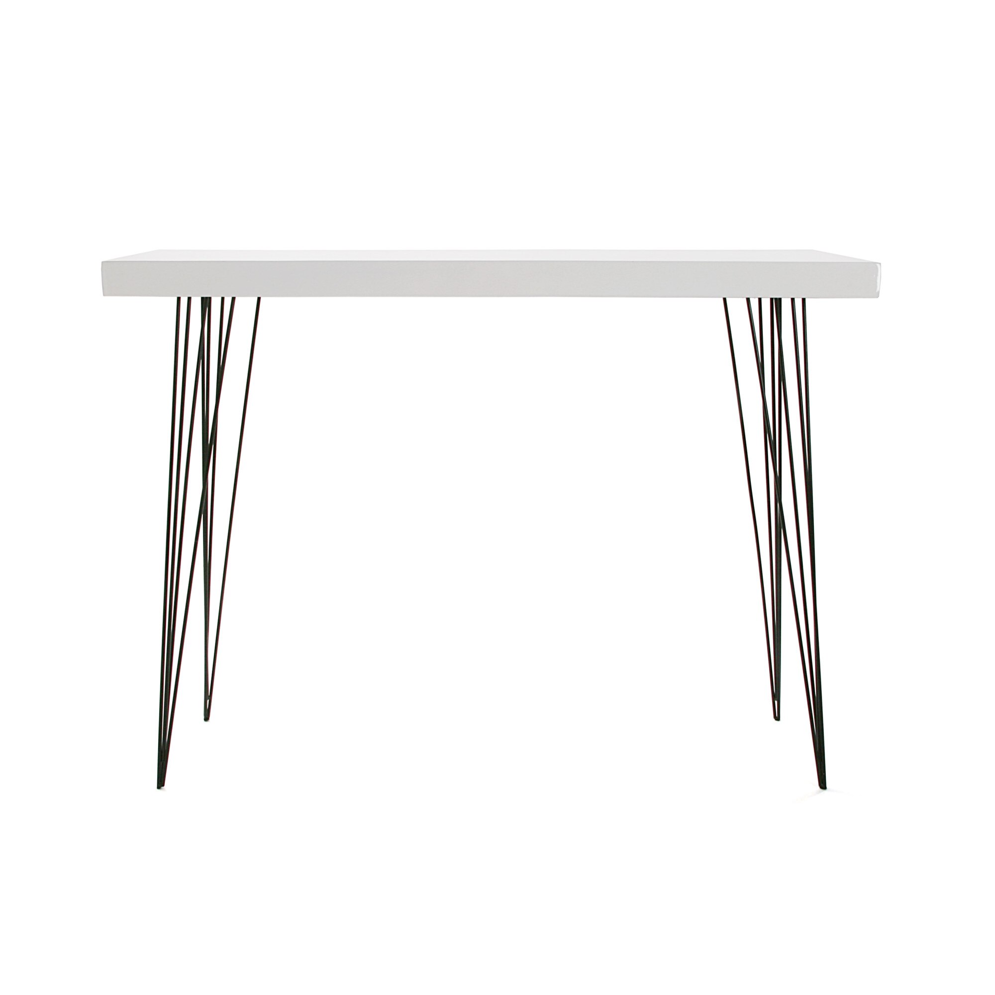 Consola, Versa, Dallas, 110 x 25 x 80 cm, MDF, alb