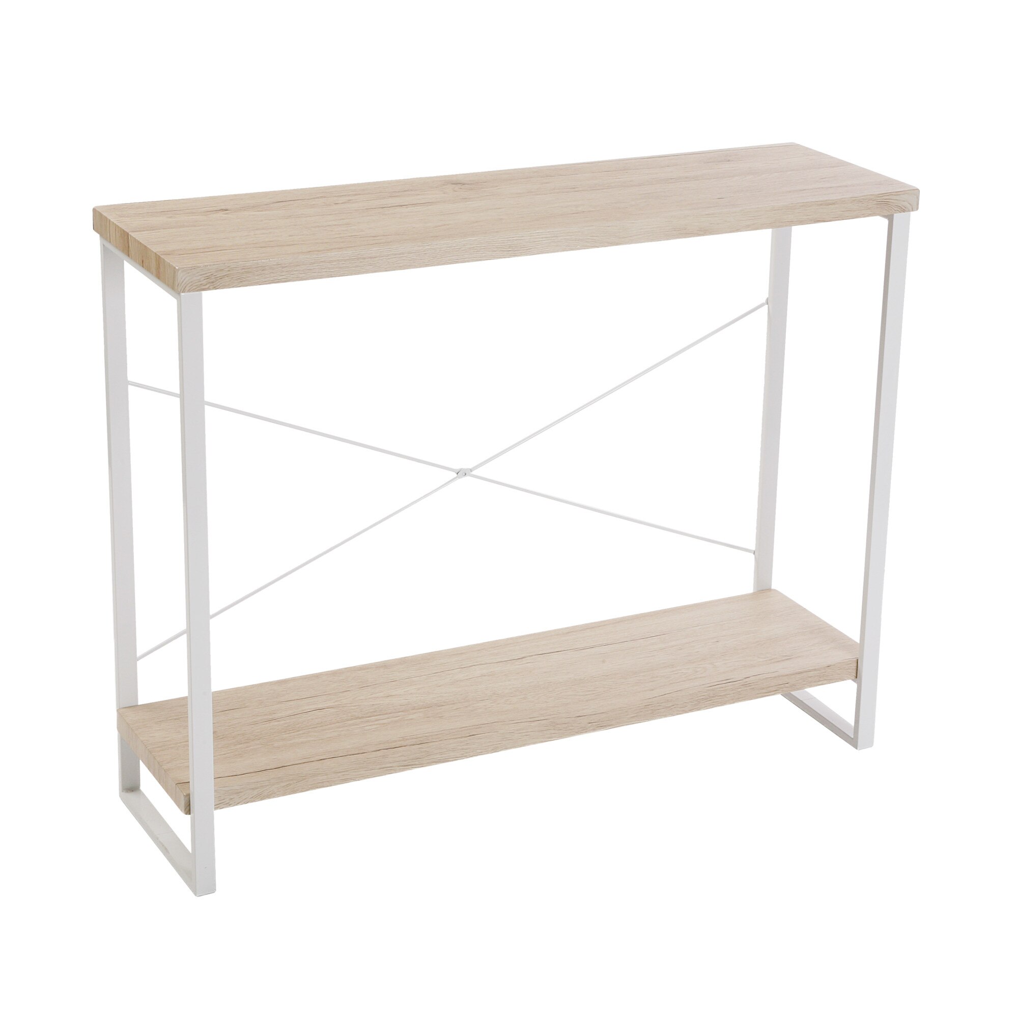 Raft, Versa, Taline, 100 x 30 x 80 cm, MDF, maro si alb