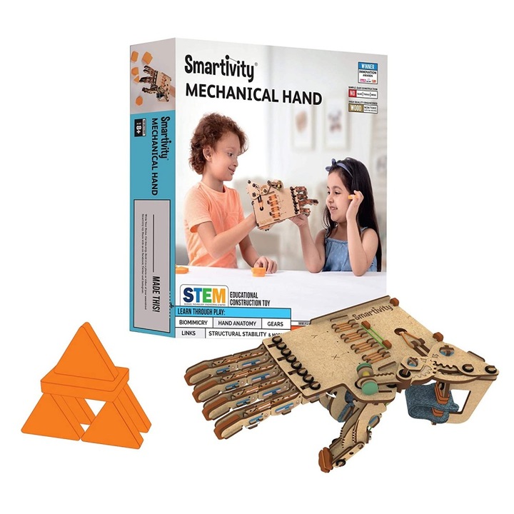 Конструктивна игра, Механична ръка, дървена, Smartivity