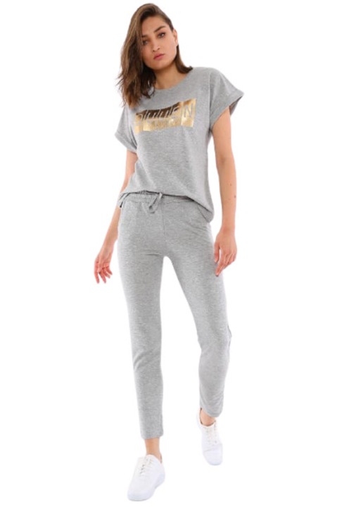 Compleu dama, imprimeu Queen gri