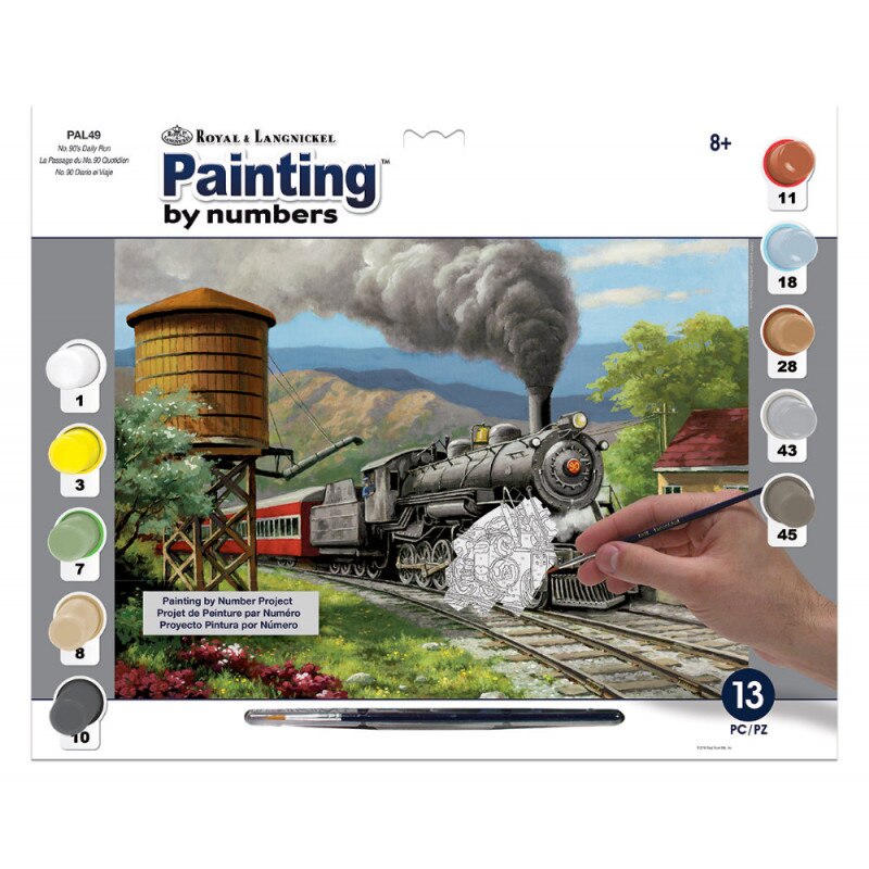 Set pictura pe numere adulti, Royal Langnickel, 49 - 90's Daily Run, 30 x 40 cm