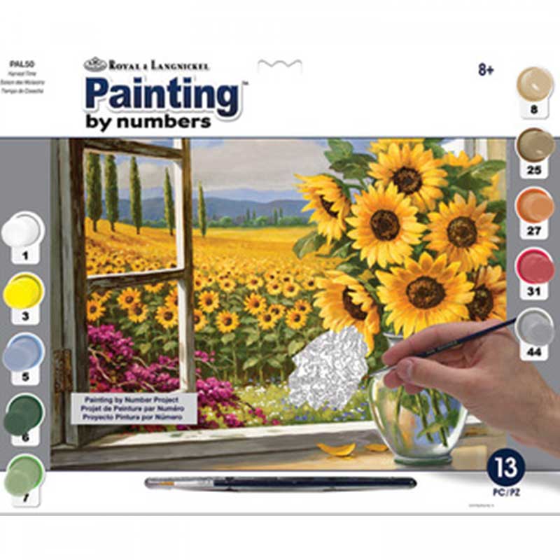 Set pictura pe numere adulti, Royal Langnickel, 50 - Harvest Time, 30 x 40 cm