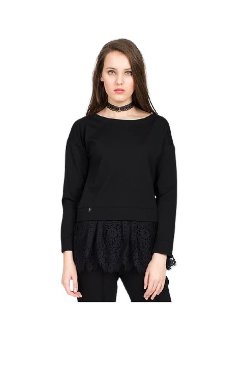 Bluza dama, Welika, Cu Volane, Marimea 42, Negru