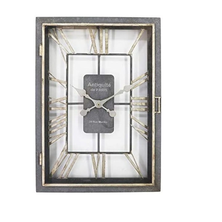 Ceas de perete, Alice's Collection, metal, Gri