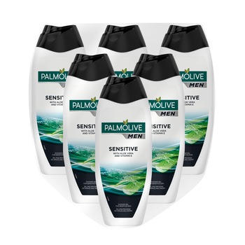 Pachet promo: 6 x Gel de dus Palmolive Men Sensitive, 500 ml Pachet promo: 6 x Gel de dus Palmolive Men Sensitive, 500 ml